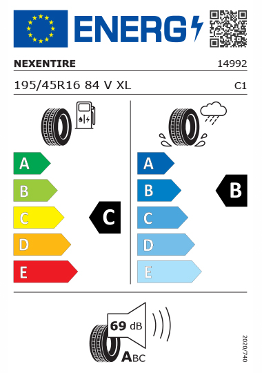 Štítek pneumatiky Kia - nexen-14992-195-45R16