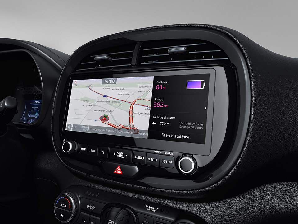 Kia e-Soul navigaationäyttö
