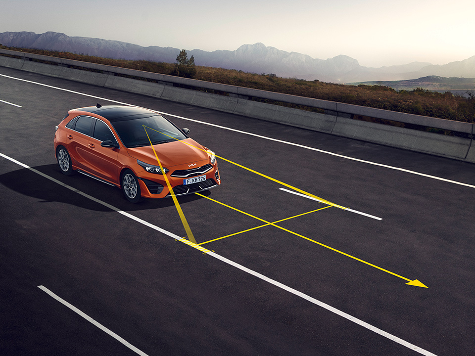 Aide au suivi de voie de l’hybride rechargeable Kia Ceed Sportswagon