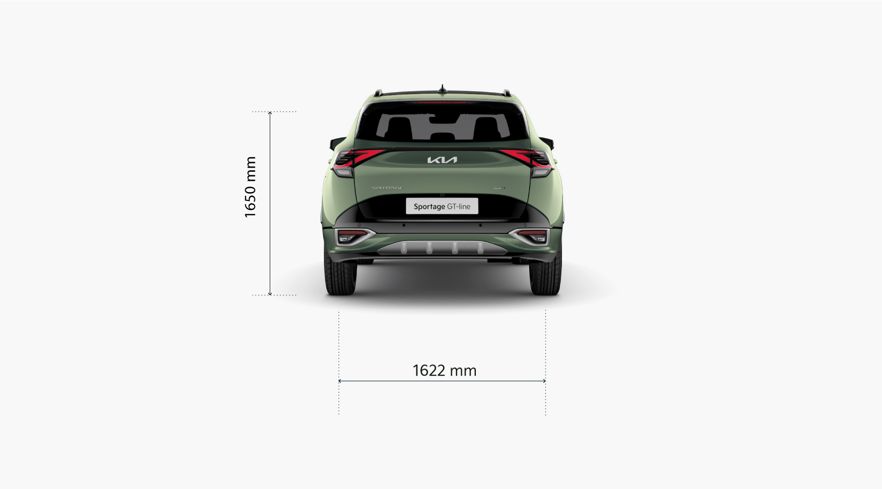 Kia Sportage rozměry - zadní pohled