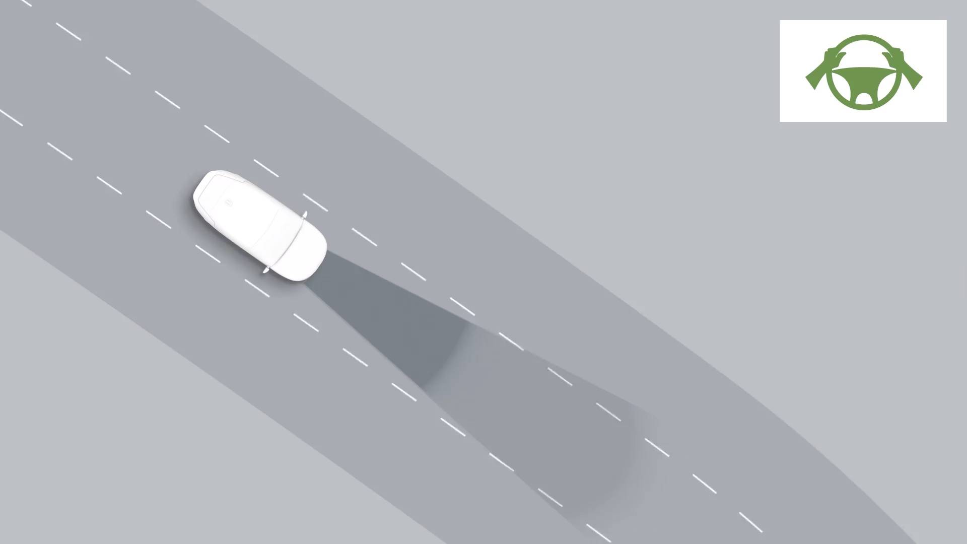 Asistent pro jízdu na dálnici s rozpoznáváním rukou na volantu (HDA 2)